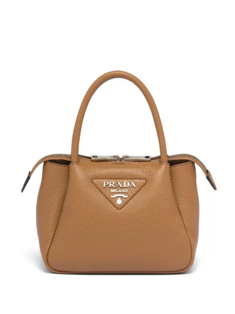 Prada logo-embellished leather mini bag