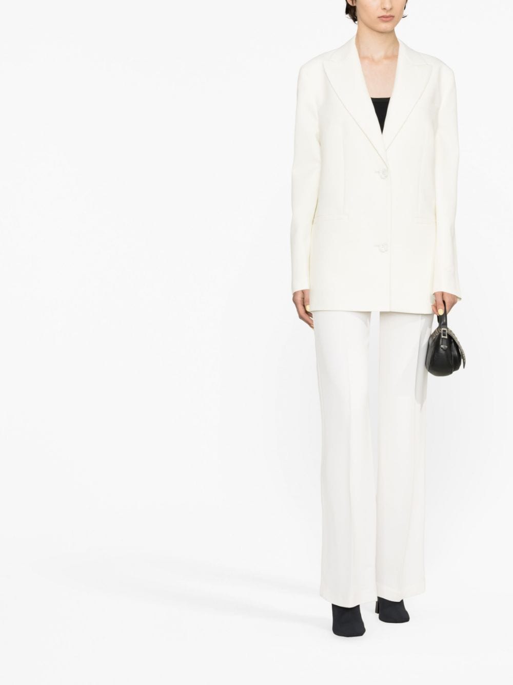 Shop Off-white Single-breasted Blazer In White