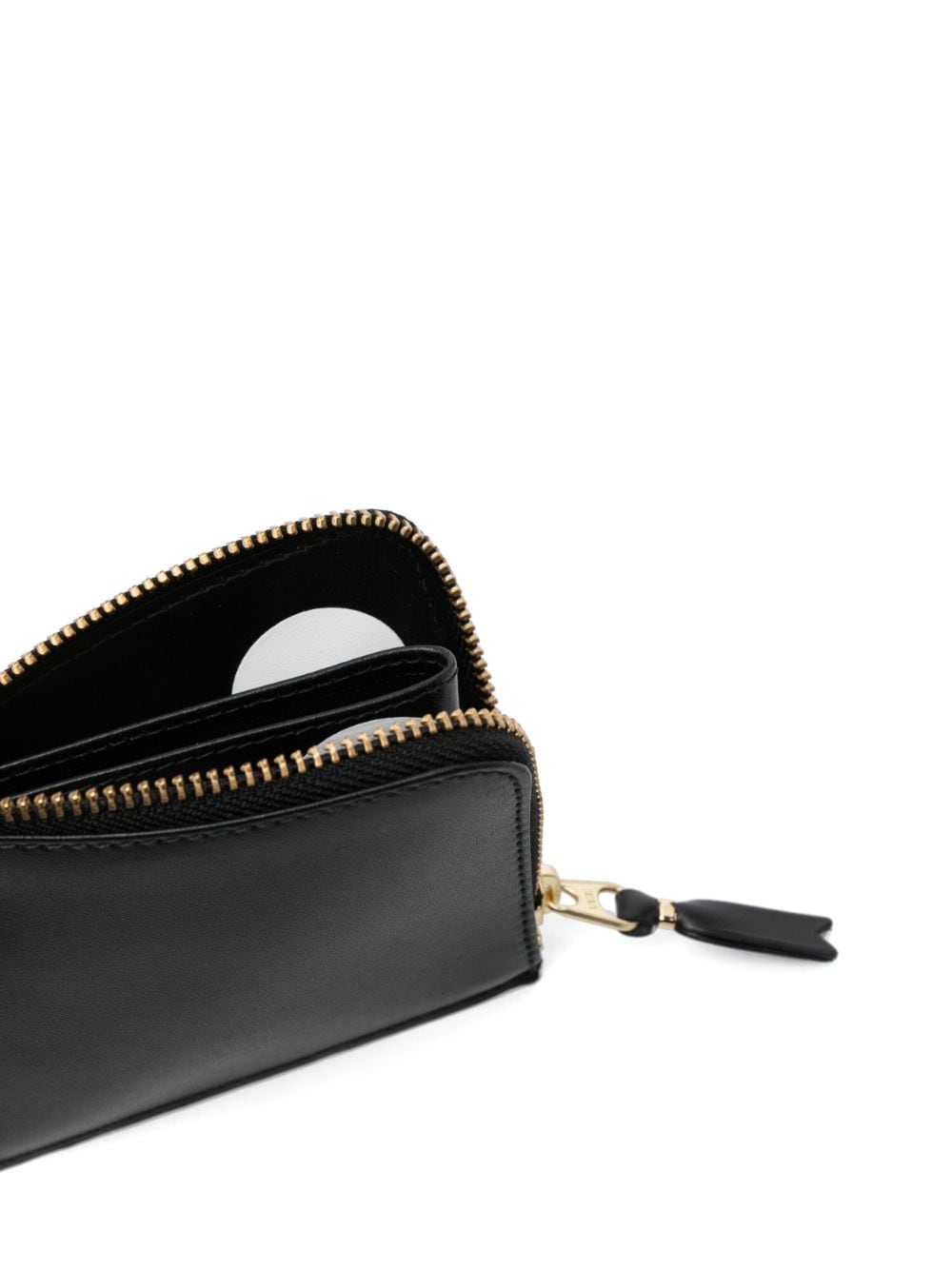 Shop Comme Des Garçons Leather Zipped Wallet In Schwarz
