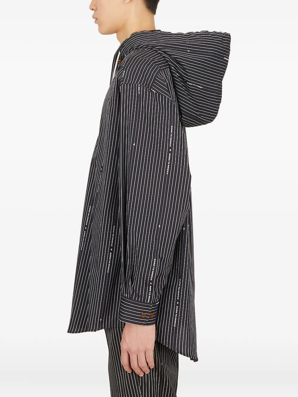 Vivienne Westwood hooded striped shirt Groen