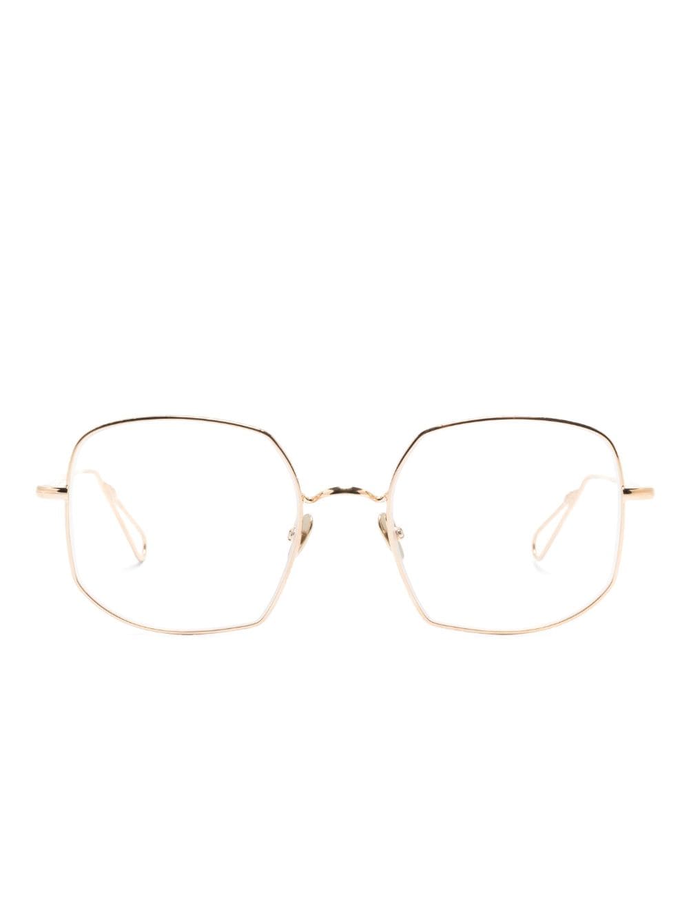 Ahlem Oversize Square-frame Glasses In Gold