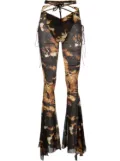 KNWLS Starlight-print flared trousers - Black