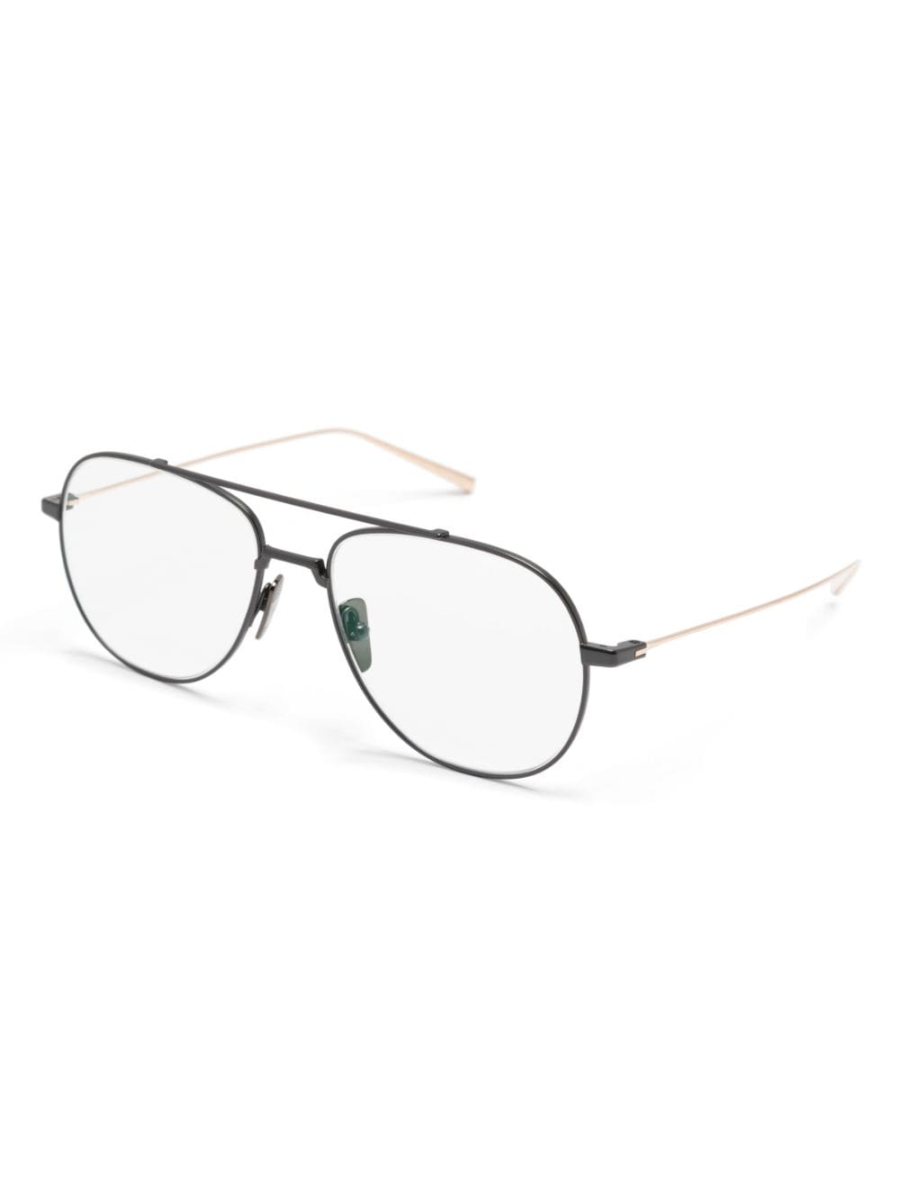 Shop Dita Eyewear Metal Pilot-frame Glasses In Black