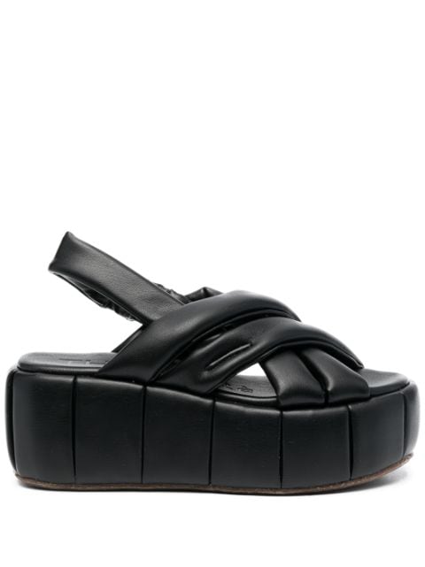 Themoirè 75mm wedge-heel sandals 