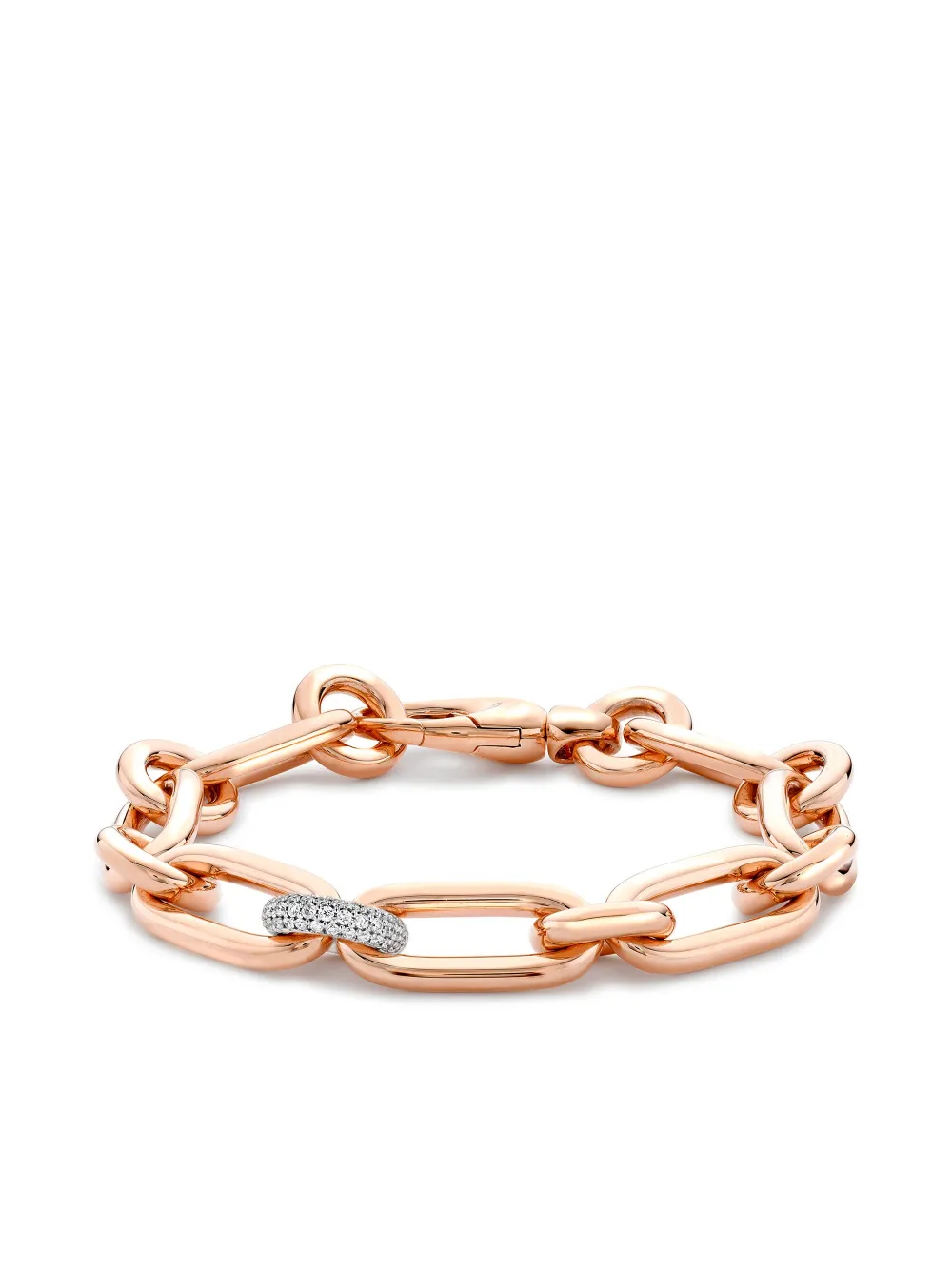 Pragnell 18kt Rose And White Gold Havana Diamond Bracelet In Pink