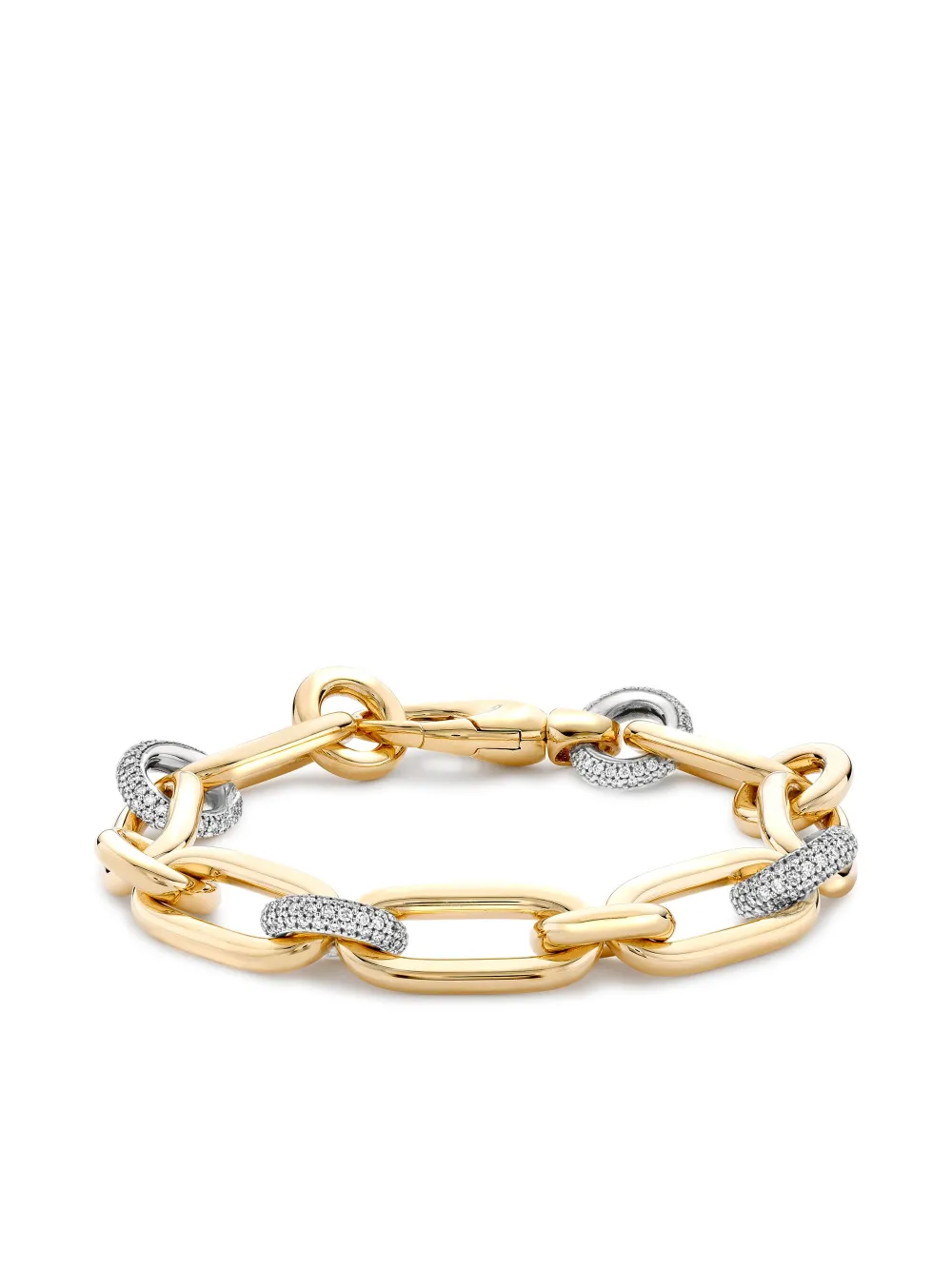 Pragnell 18kt Gold Havana Four Diamond Bracelet