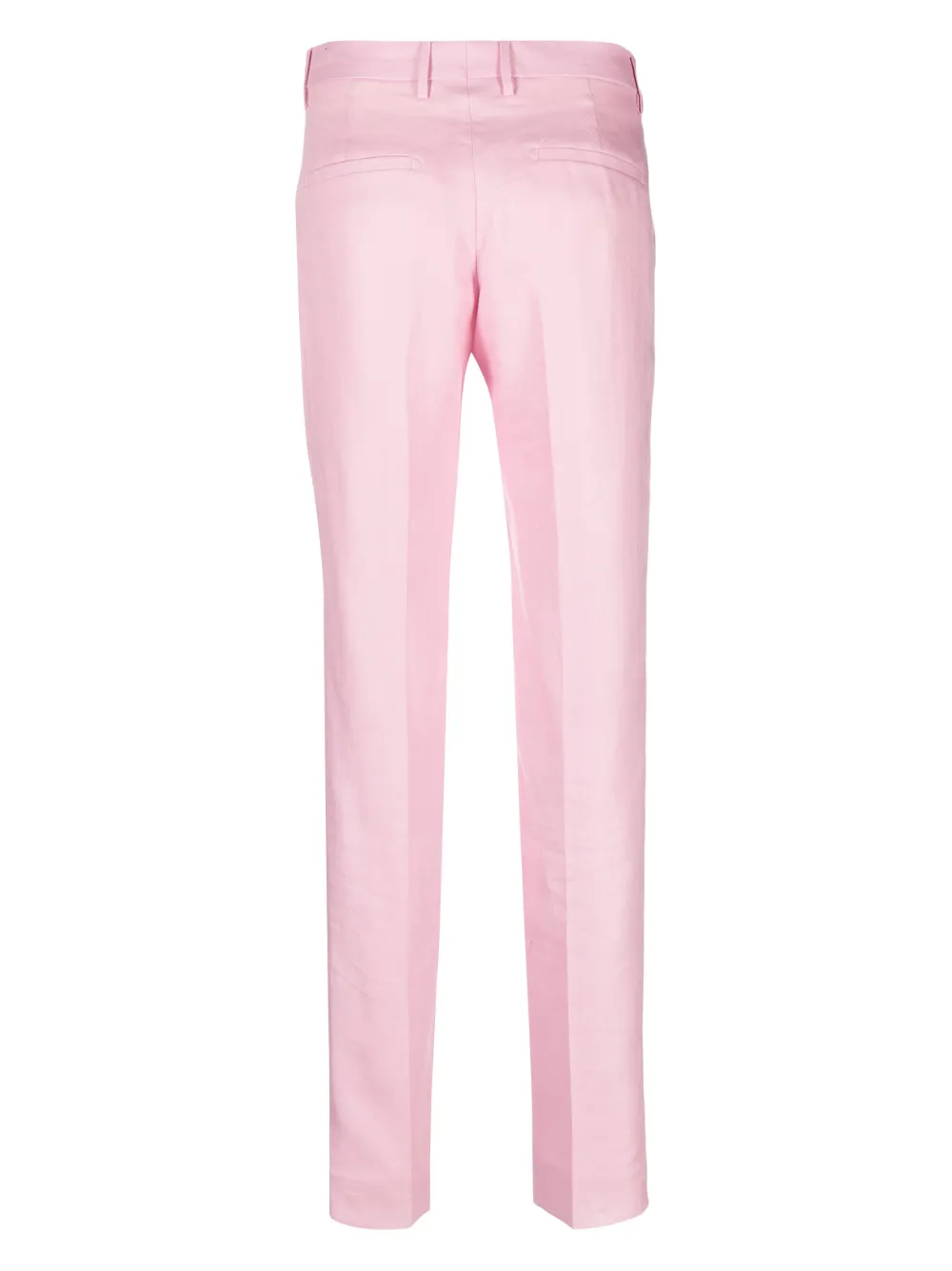 Tagliatore slim-cut linen trousers - Roze