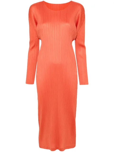 Pleats Please Issey Miyake plissé midi dress