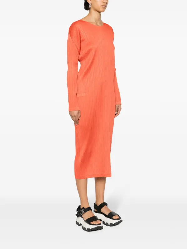 Pleats Please Issey Miyake プリーツ ドレス | オレンジ | FARFETCH JP