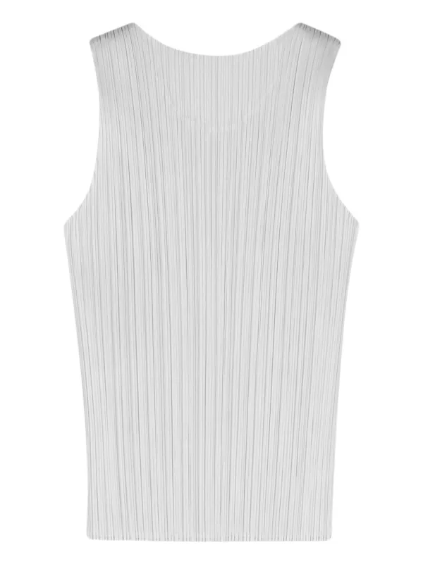 ずっと気になってた Pleats Please Issey Miyake プリーツ タンクトップ | グレー トップス
