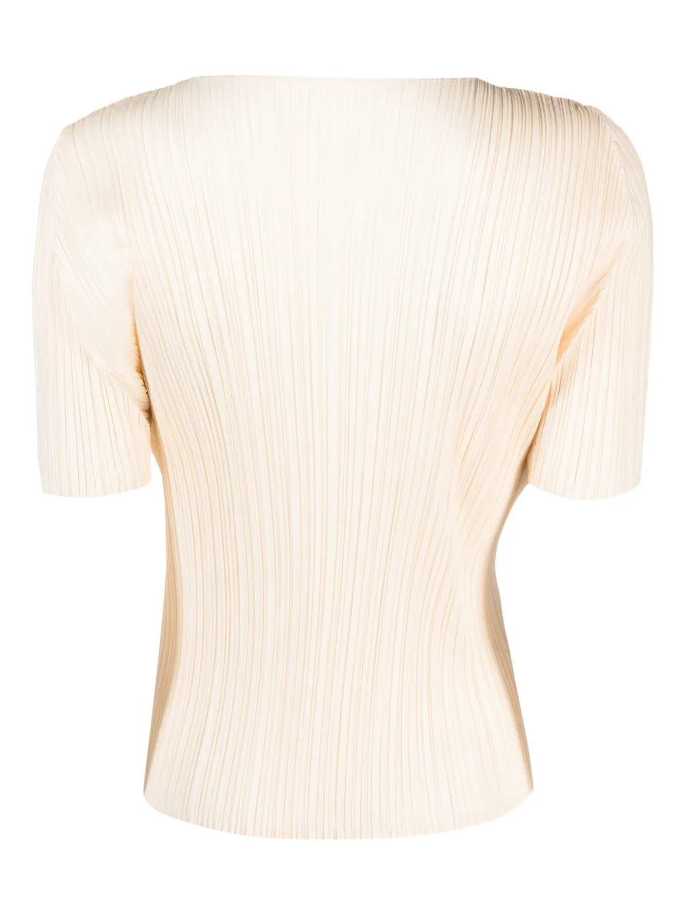 Pleats Please Issey Miyake short-sleeve pleated T-shirt - Beige