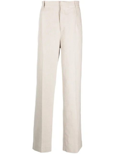 Botter straight-leg cotton-linen blend trousers