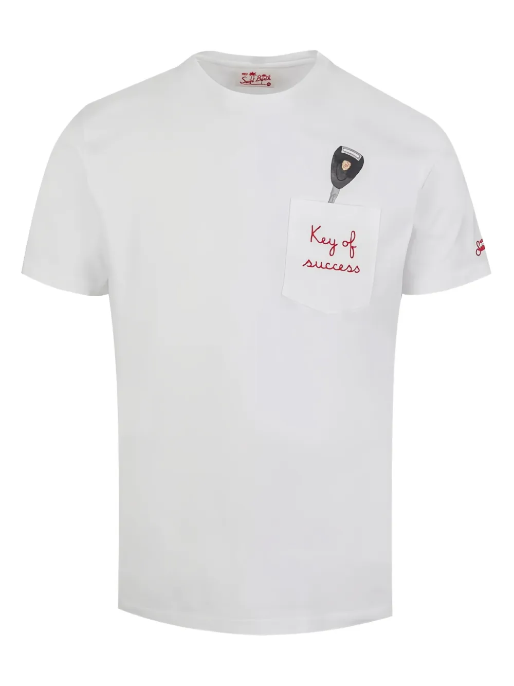 Mc2 Saint Barth Austin Key Success Pocket T-shirt In White