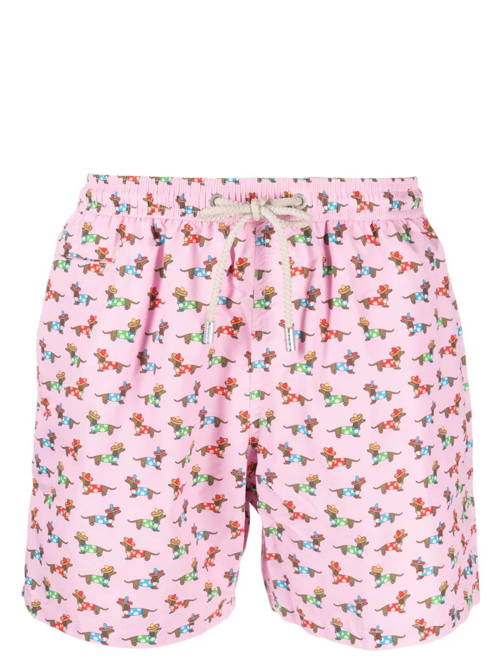 Mc2 Saint Barth Holyday Dog Swim Shorts In Pink