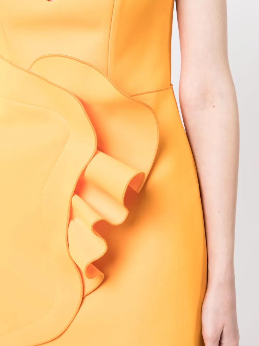 Acler Gedrapeerde jurk Oranje