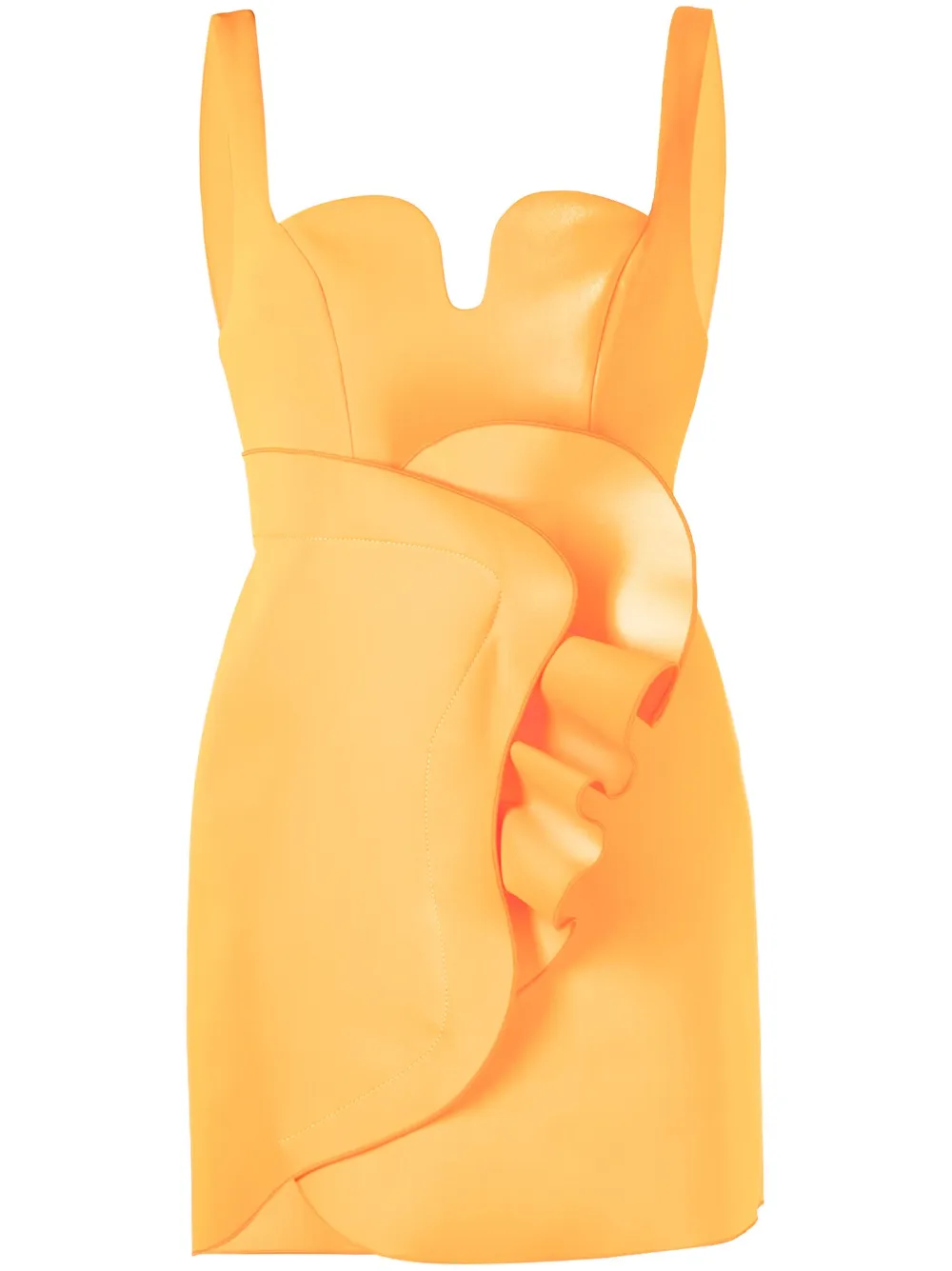 Acler Wexford Draped Dress In Orange