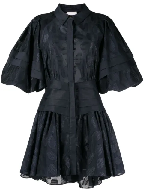 Acler puff-sleeves cut-out dress