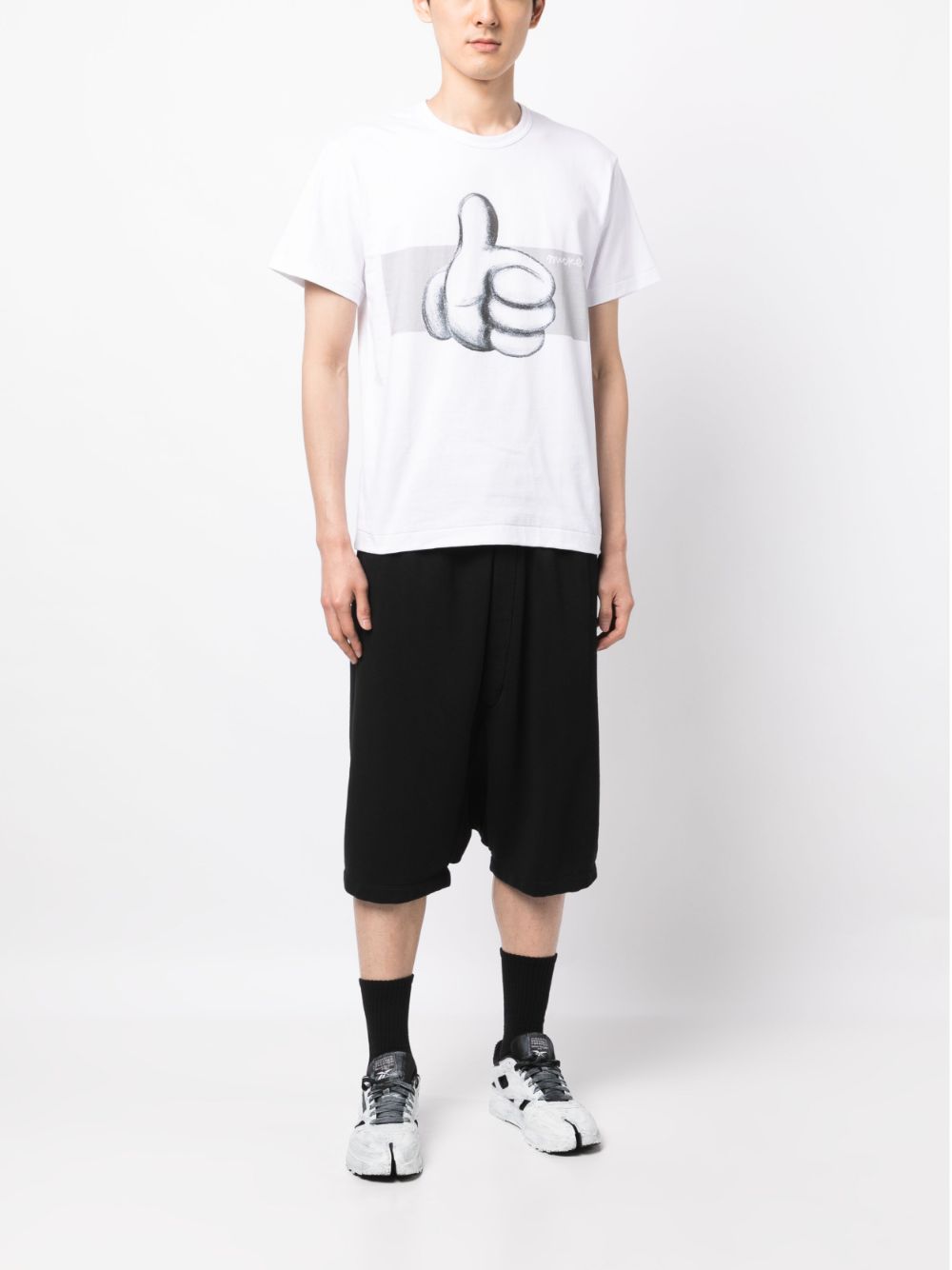 Comme Des Garçons Homme Deux Mickey cotton T-Shirt - Wit