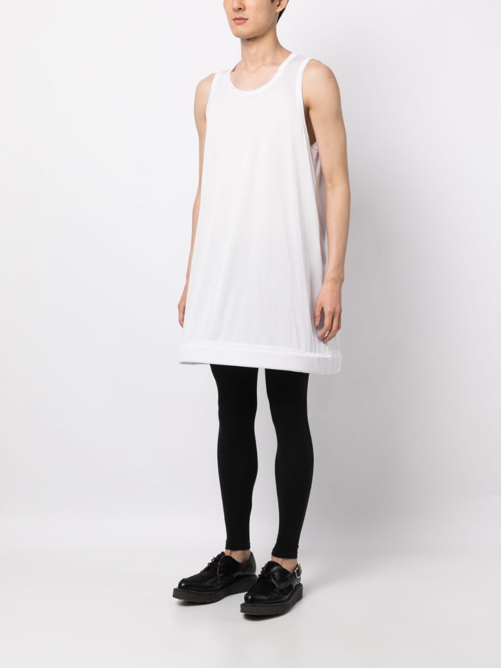 Shop Comme Des Garçons Homme Deux Padded Sleeveless Tank Top In White