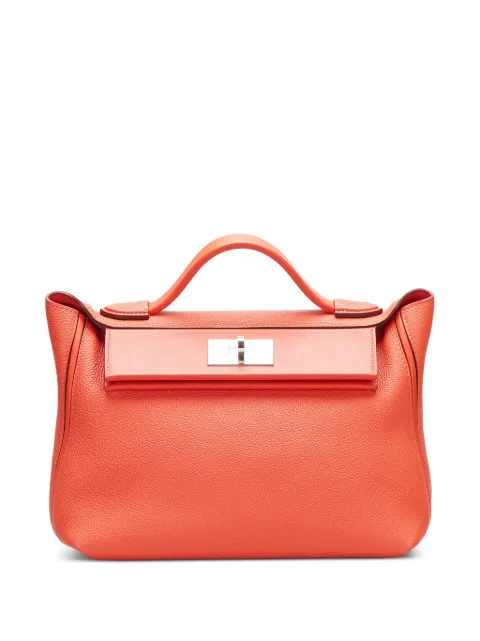 pre-owned 24/24 29 leather tote bag