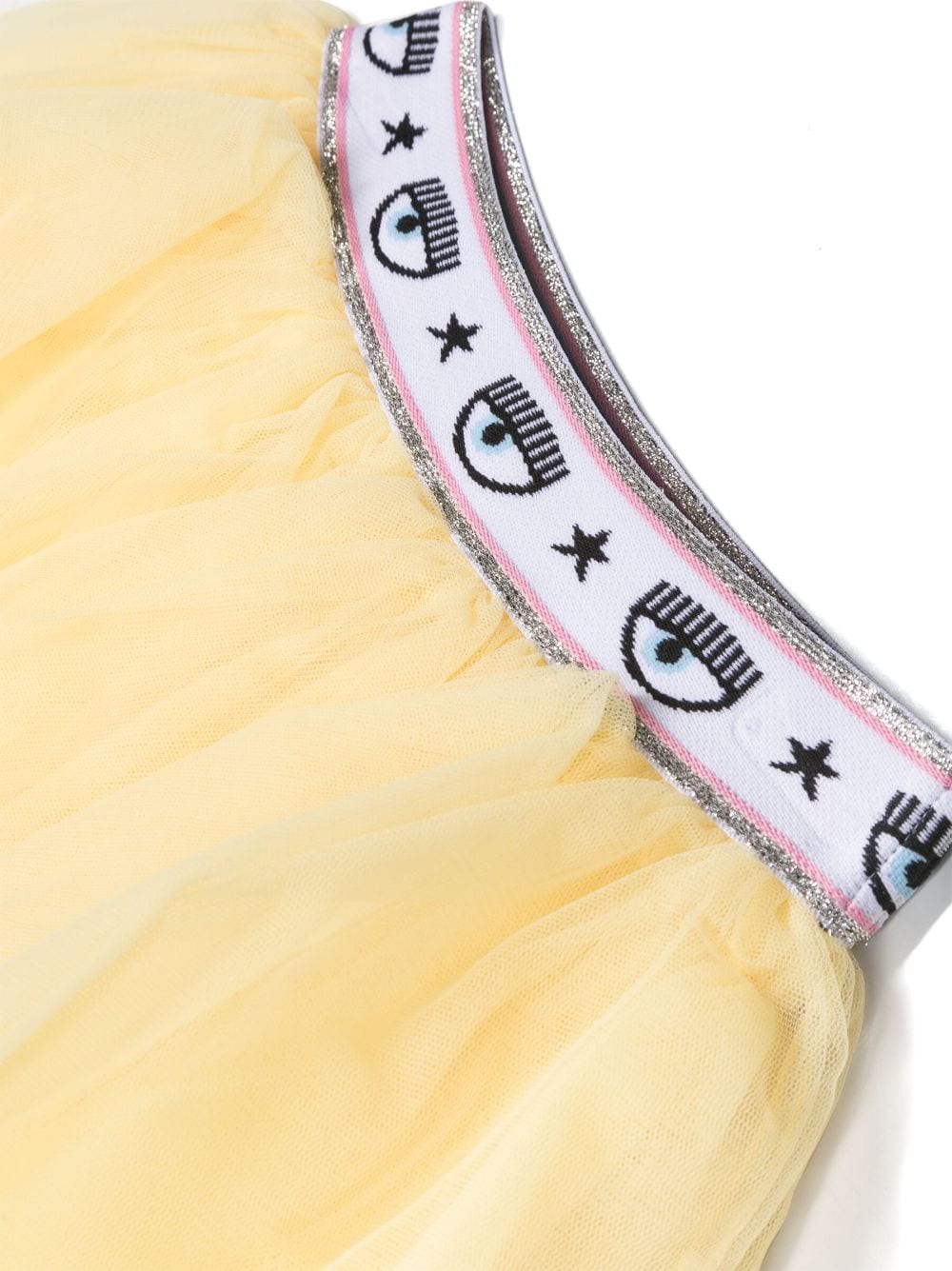 Shop Chiara Ferragni Tiered Tulle Skirt In Yellow