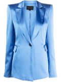 BCBG Max Azria single-breasted satin blazer - Blue