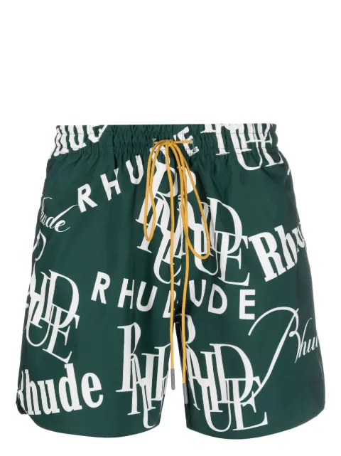 RHUDE graphic-print deck shorts 