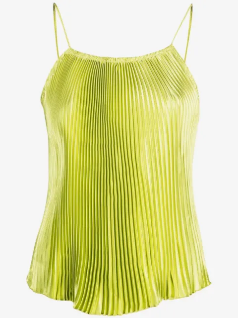 L'IDÉE fully-pleated sleeveless blouse