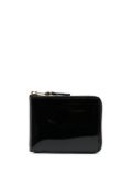 Comme Des Garçons Wallet patent leather zipped wallet - Black