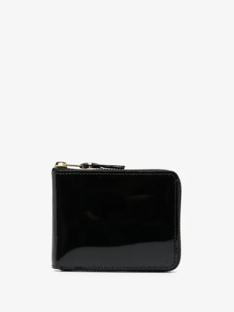 Comme Des Garçons Wallet cartera de charol con cierre