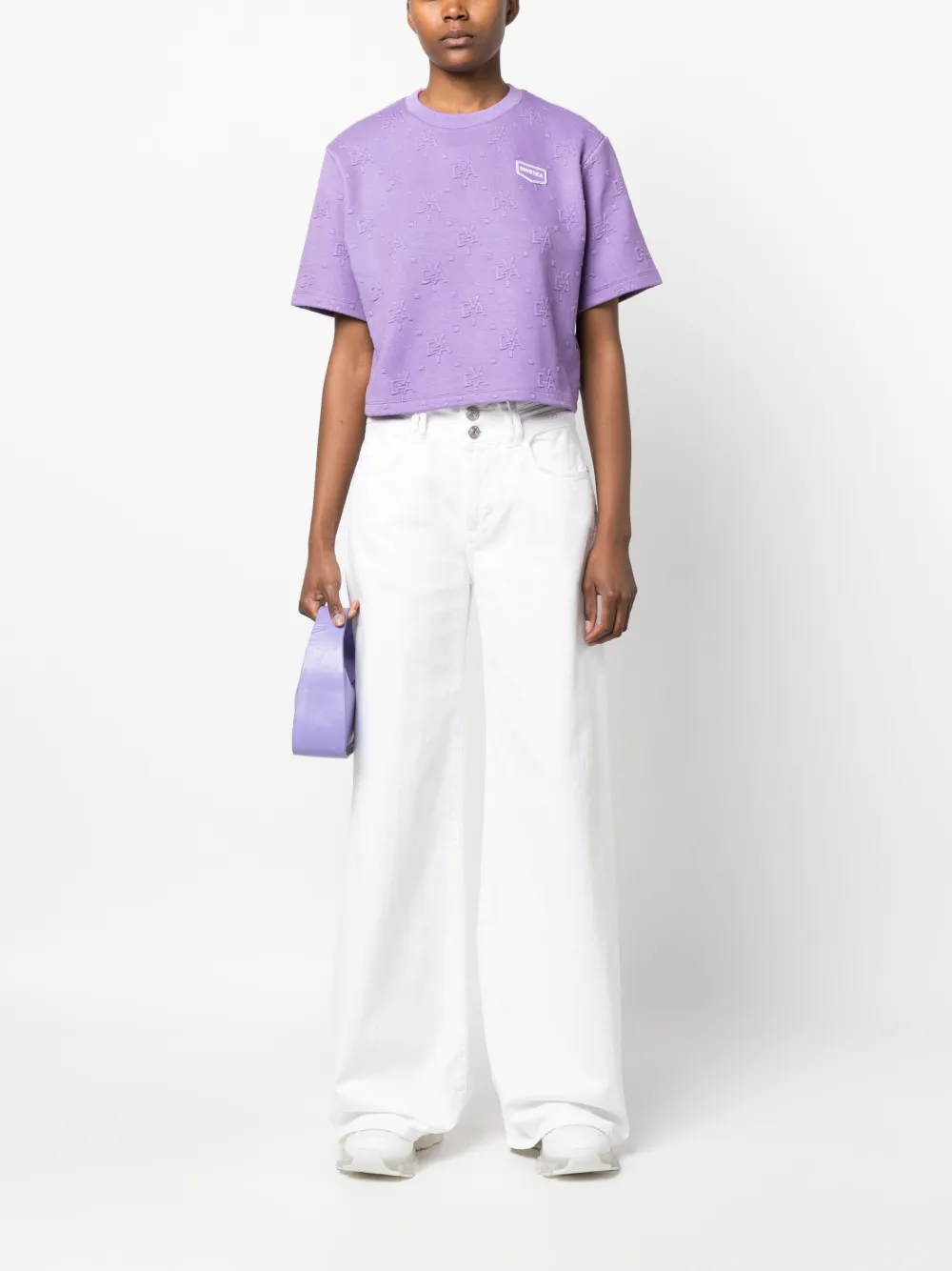 Duvetica T-shirt met jacquard - Paars
