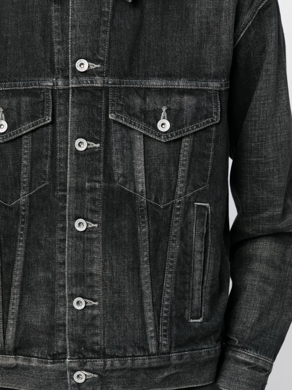 Neighborhood Black Type-4 Denim Jacket In Schwarz | ModeSens