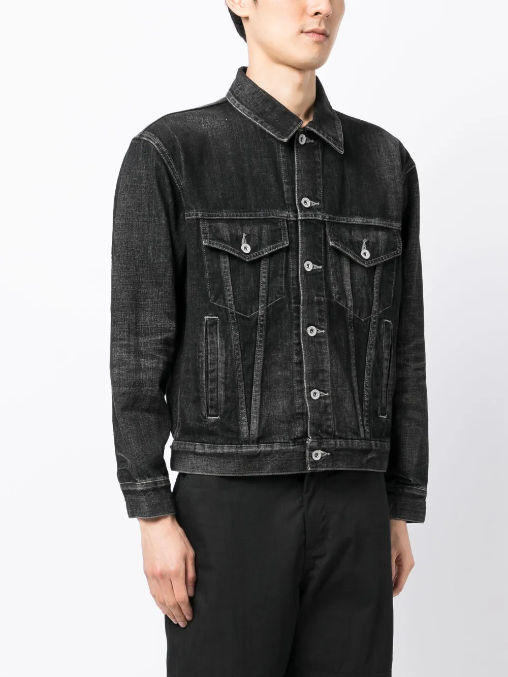 Neighborhood Black Type-4 Denim Jacket In Schwarz | ModeSens