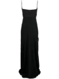 THE ANDAMANE open-back silk maxi slip dress - Black