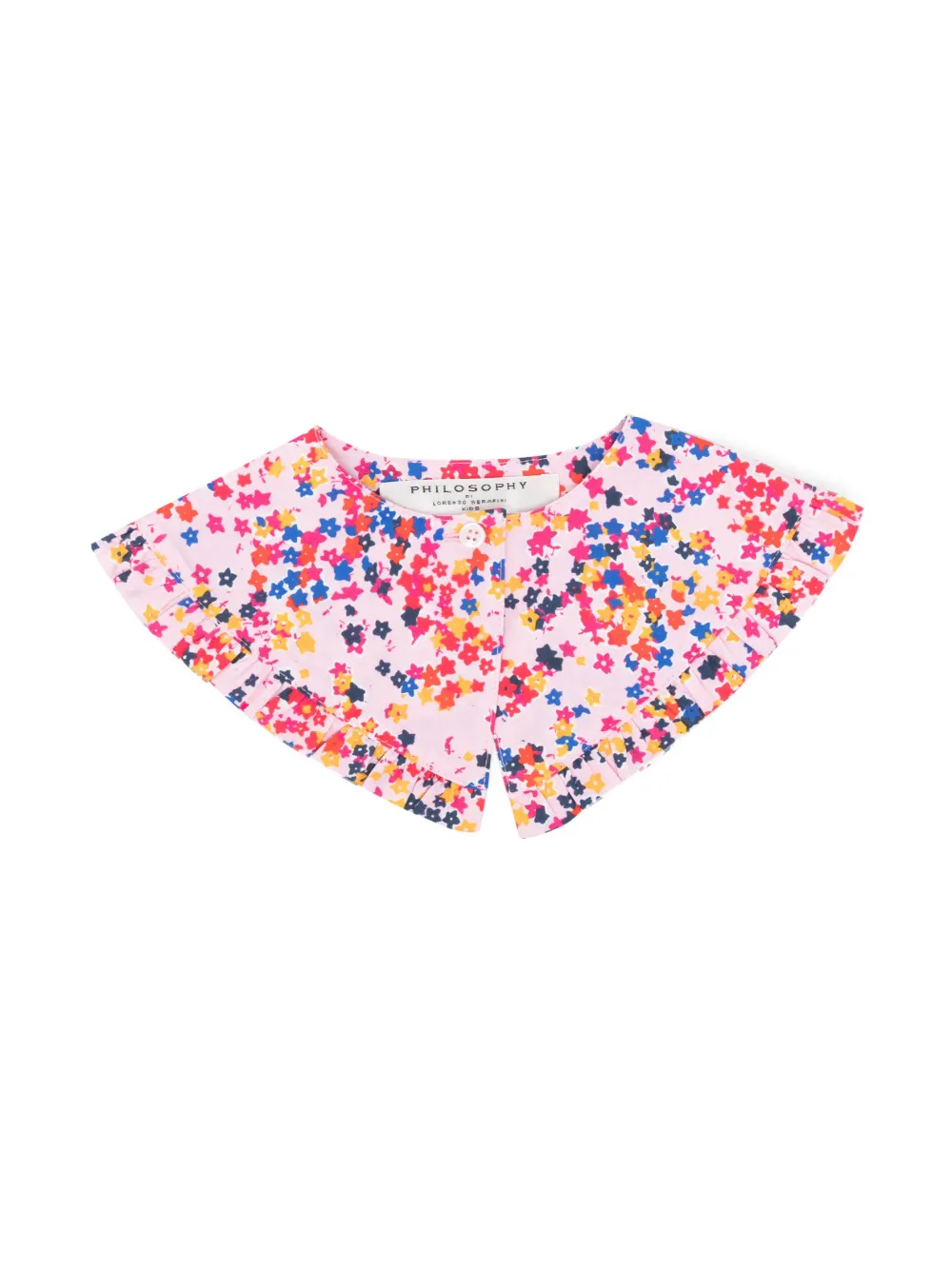 Philosophy Di Lorenzo Serafini Kids' 花卉印花棉围巾 In Pink