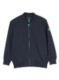 Save The Duck Kids logo-patch bomber jacket - Blue