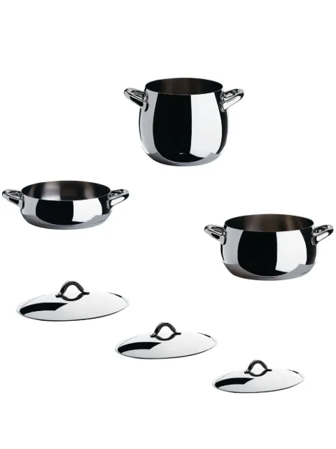 Alessi Mami stainless steel pans (set of 6)