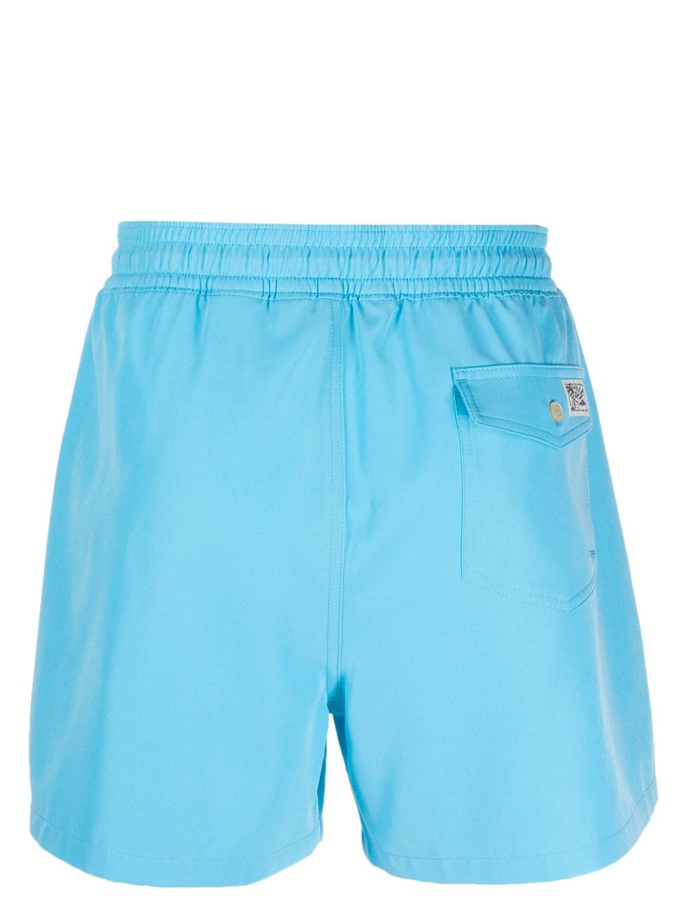 Shop Polo Ralph Lauren Embroidered-logo Swim Shorts In Blue