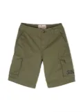 MC2 Saint Barth Kids embroidered-logo cargo shorts - Green