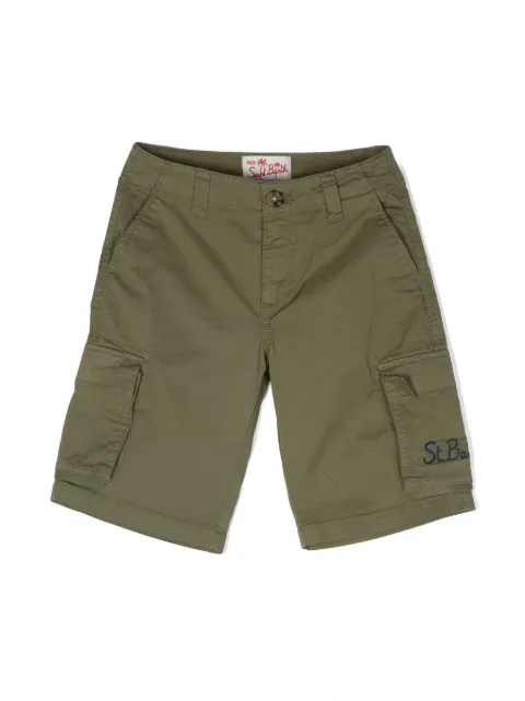 MC2 Saint Barth Kids shorts cargo con logo bordado