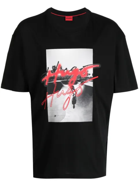 HUGO Camiseta com estampa gráfica
