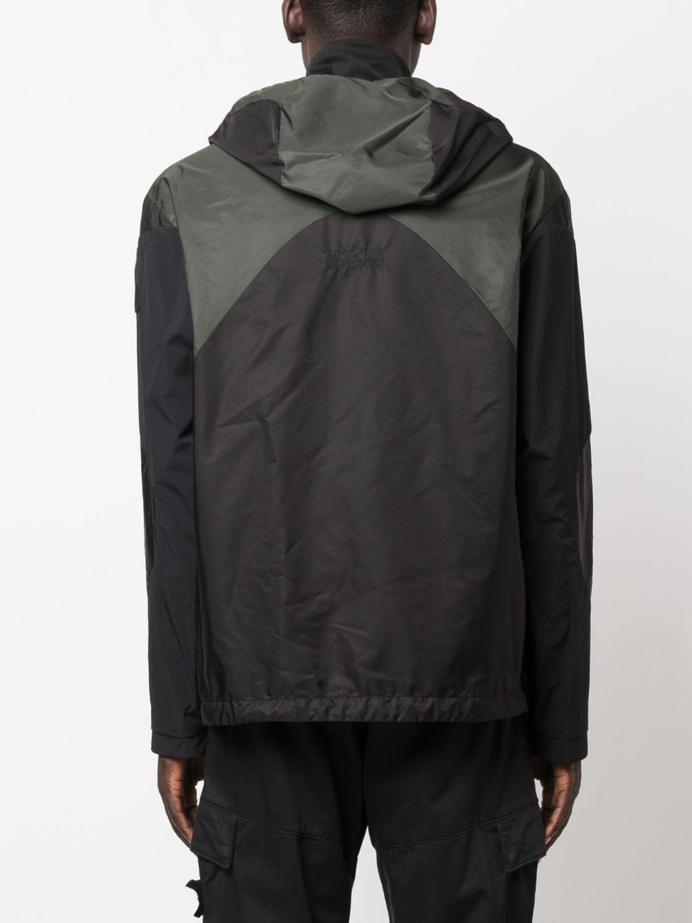 Shop Moncler Hague Panelled Hooded Jacket In Black