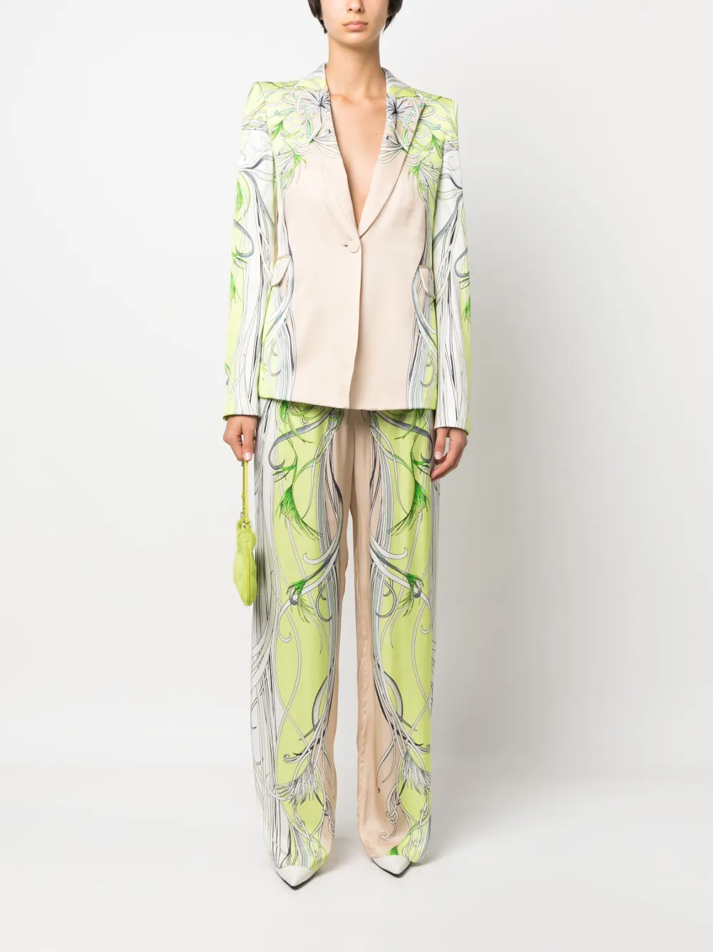 BCBG Max Azria Blazer met enkele knoop - Groen