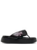 Chiara Ferragni quilted flatform flip flops - Black