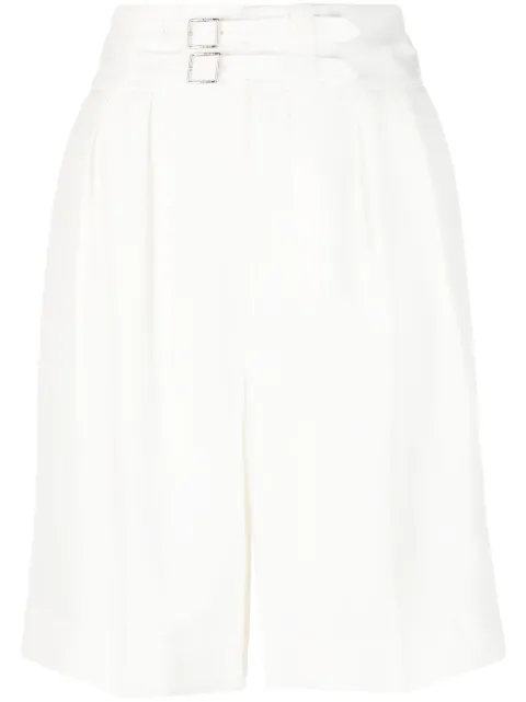Ralph Lauren Collection Francine pleated silk shorts