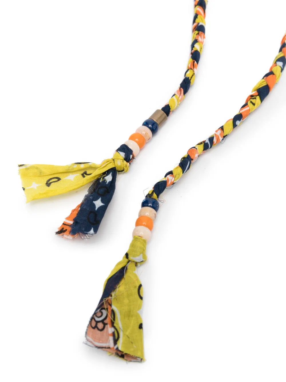 Alanui Bandana-print cotton belt - Geel