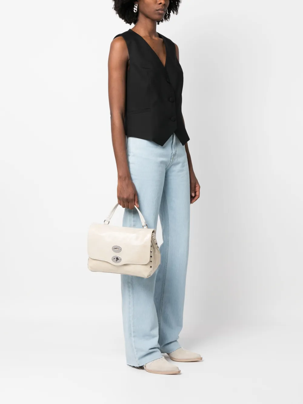 Zanellato Postina leren tas - Beige