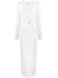 Casablanca cut-out bouclé dress - White