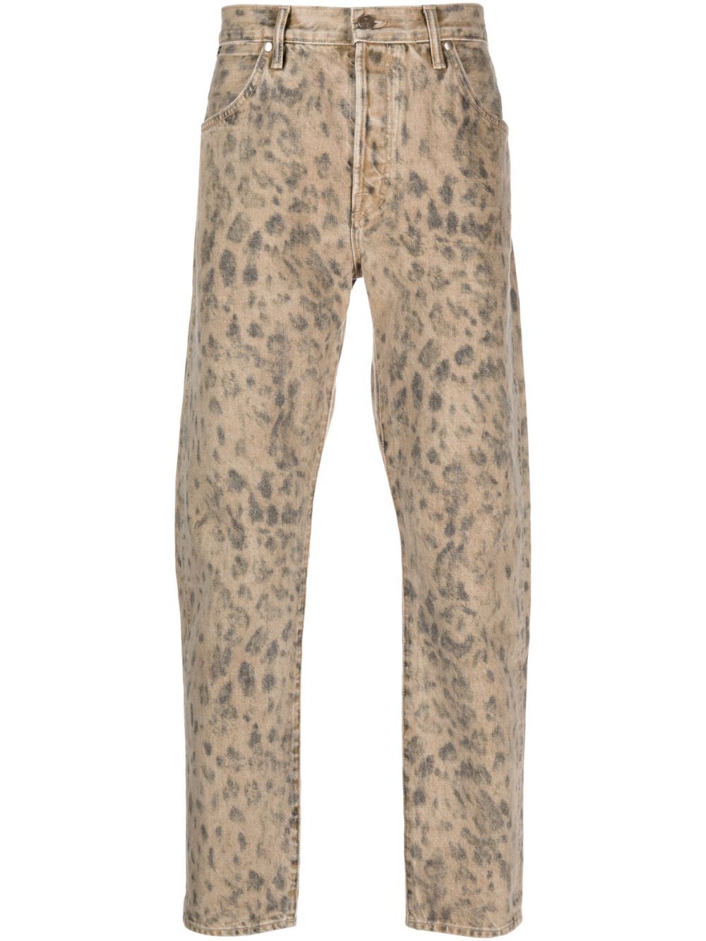 Shop Tom Ford Leopard-print Jeans In Neutrals