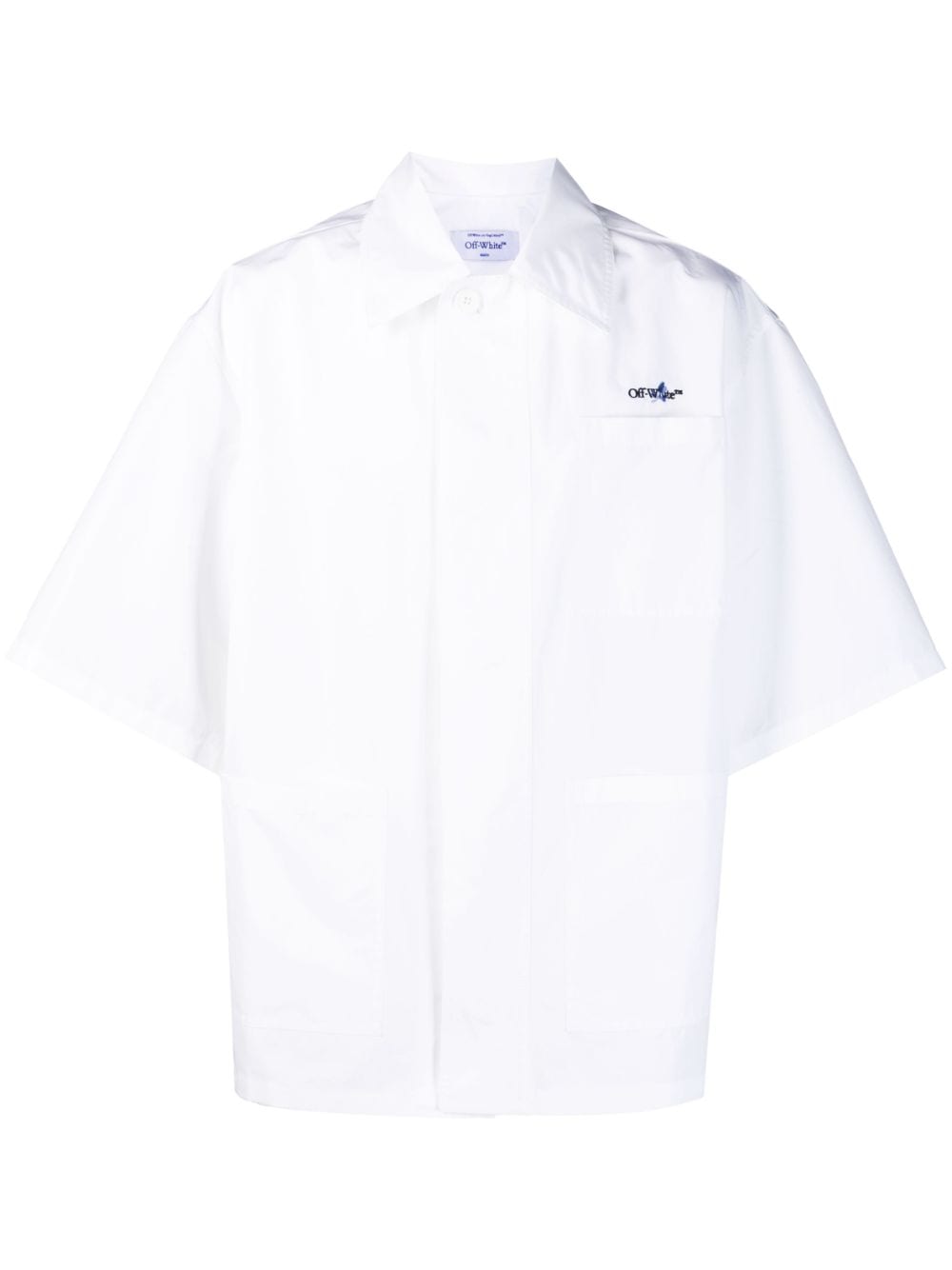 Shop Off-white Embroidered Short-sleeve Shirt In Weiss